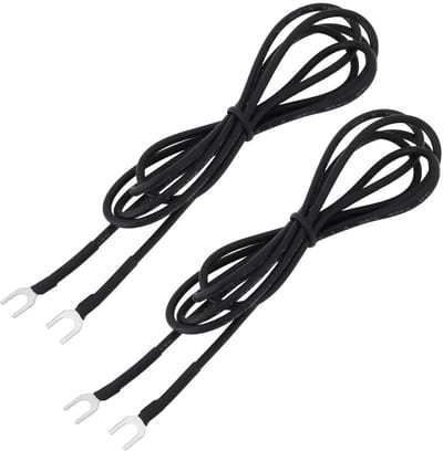 Dailygoody - Aarde Draad - 1M Aarde Draad voor Draaitafels - 22AWG - Fork Terminals - Hoogwaardige elektrische verbinding - Geschikt voor audioapparat...