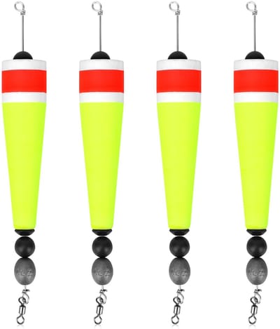Dailygoody - Visgraat- en Tuigage-Uitrustingen - Vissen Dobbers - Verzwaarde Sets - Geel - Zoet en Zout Water - Geschikt voor Rode Vis en Forel