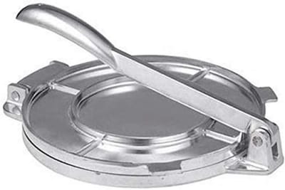 Tortilla Maker - Deeg Pers - Zelf Tortillas Maken - Zware Aluminium Kwaliteit - 20cm Diameter - Zilver