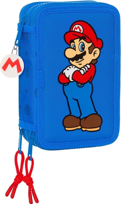 Super Mario Gevuld Etui, Play - 36 stuks - 19,5 x 12,5 x 5,5 cm- Polyester