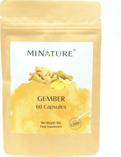 Gember Capsules 60 stuks - 450mg Poeder van Gemberwortels per Vegan Capsule - Ginger Root - 100% Plantaardig
