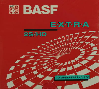 BASF High Density 5,25" IBM Formatted Diskettes 10 Pack DS HD Floppy Diskettes