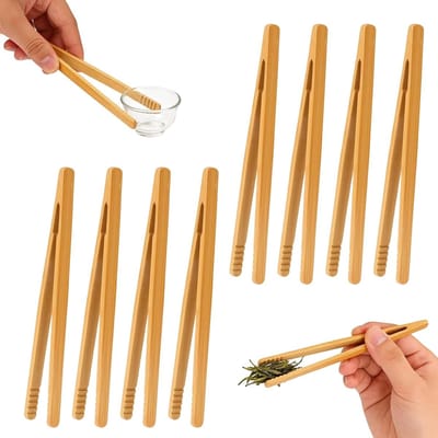 Houten Keukentangen voor Grillen, Raclette en Barbecue - Herbruikbare Tangen voor Toast en Fruitthee