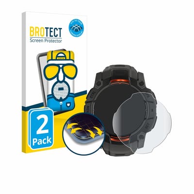 BROTECT - Screenprotector voor Garmin Instinct 3 Solar (45 mm) - Folie Beschermfolie matte volledig dekking 2 Stuks