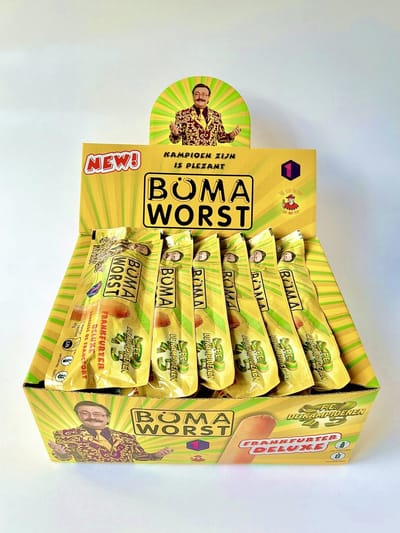 BOMA Worst Frankfurter DeLuxe - F.C. De Kampioenen - Doos 22 worsten x 40g
