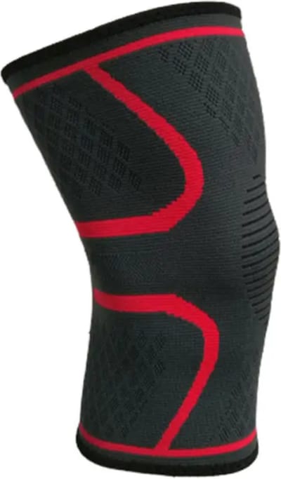 Optimale bescherming tijdens het sporten met Jumada's Kniebandage - Knie Brace XL - Anti Slip Strip voor blessurepreventie en comfort - in opvallend rood fitness Knie van Heble®