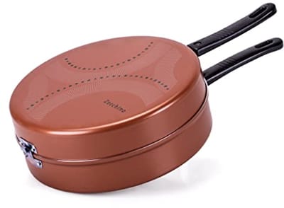 Hoge antiaanbaklaag pan 28 cm met thermische handgrepen