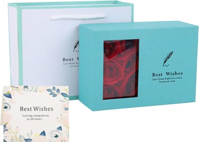 Rainbecom - Geschenkdoos - Giftbox - Sieradendoos - Valentijnscadeau - Moederdag - Verjaardag - Liefdes Cadeautje - Kunstbloemen - Mintgroen
