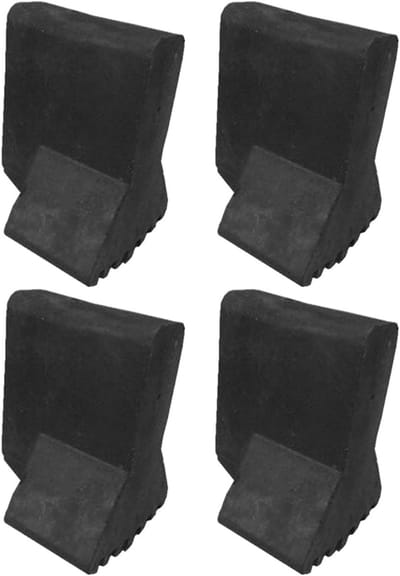 Ladder voetjes - Antislip dopjes - Veilig werken - Rubberen materiaal - 6.1 x 1.6 cm - Zwart