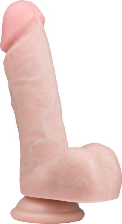 EasyToys - Realistische Dildo met Balzak - Dildo met Zuignap - 17,5 cm - Dildo's - Sex Toys voor Vrouwen en Mannen - Dildo Mannen Anaal - Beige