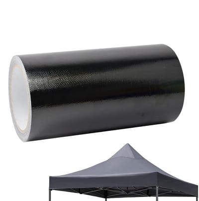 Tent Reparatie Tape - Waterdichte Canvas Patch - Outdoor Reparatie - UV Hittebestendig - 10 Meter Lengte - Zwart