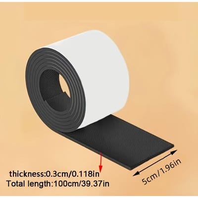 1 Rouleau Protections de Sol pour Meubles Silent Guard - Patins Antidérapants pour Pieds de Chaise et Table, 5 cm/10 cm x 100 cm, Design Texturé Réducteur de Bruit