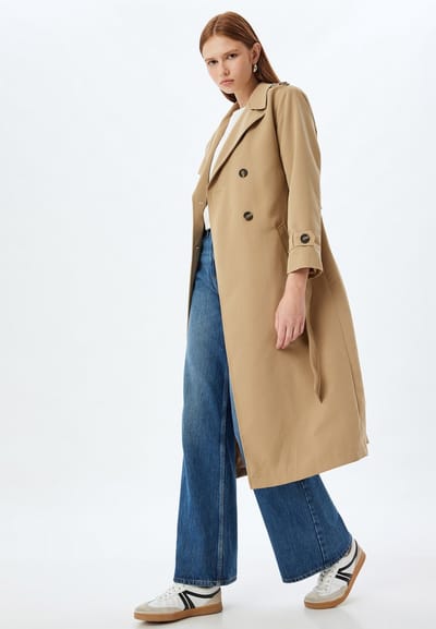 Normaal Gebogen Trenchcoat
