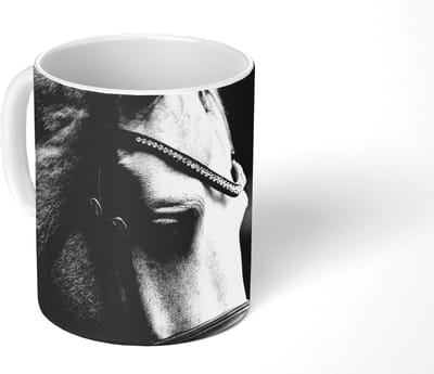 Mok - Koffiemok - Paard - Schimmel - Portret - Mokken - 350 ML - Beker - Koffiemokken - Theemok