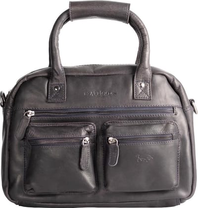 Tas Dames Donkerblauw Leer – Lederen Schoudertas – Handtas Echt Leer - Medium Formaat