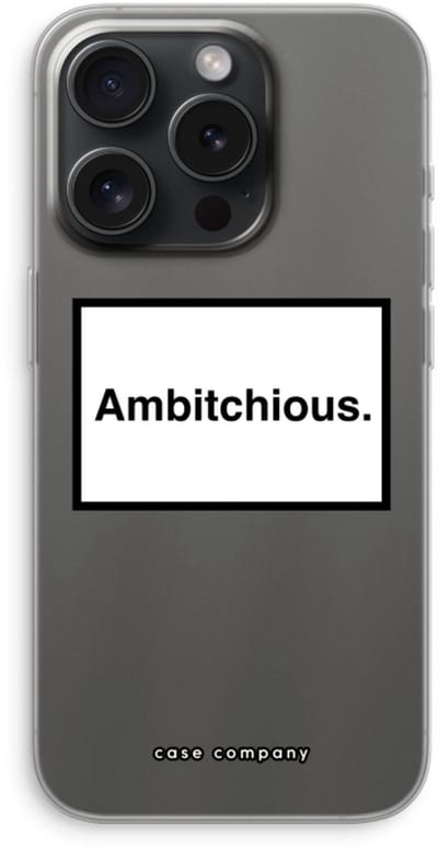 Case Company® - Hoesje geschikt voor iPhone 15 Pro hoesje - Ambitchious - Soft Cover Telefoonhoesje - Bescherming aan alle Kanten en Schermrand