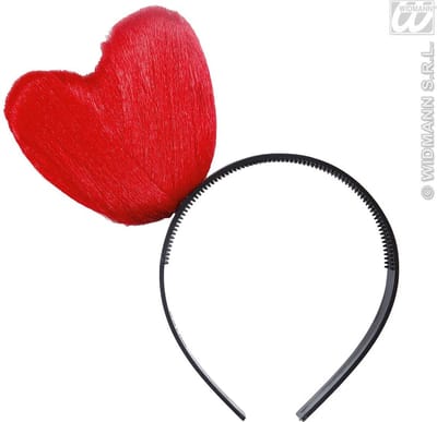 Haarband rood hartje tiara