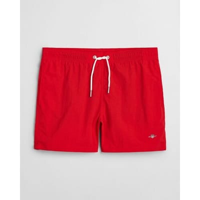 Gant Swim Short Solid Color Drawstring Bright Red / male