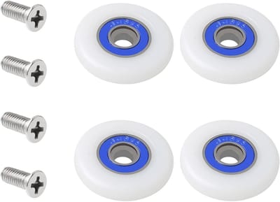 20mm Douchedeur Rollen - 4 Stuks - Vervangingswielen voor Douchecabine Deuren, Glijdende Deuren, Ondersteuning en Onderhoud