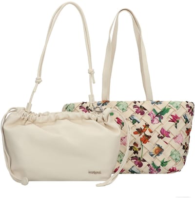 Desigual Shopper Schoudertas Éclat Cahuil Hand Bag Crudo Beige