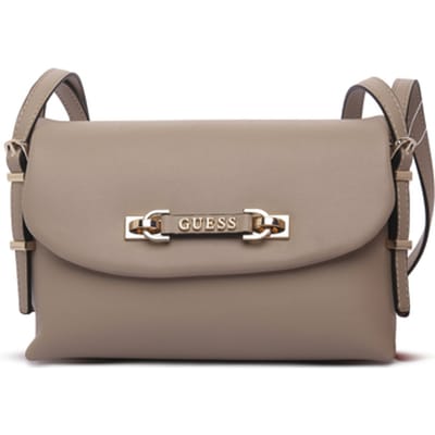 GUESS schoudertas Lefia Flap Shoulder Bag Simply Taupe