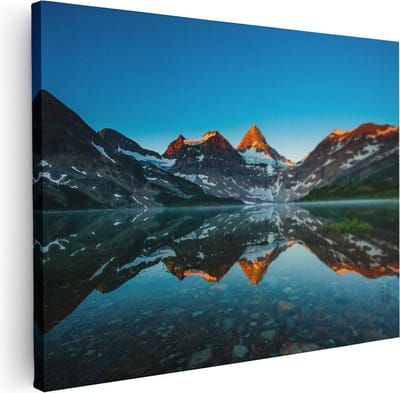 Artaza Canvas Schilderij Landschap - 40x30 cm - Klein - Wanddecoratie Bergen - Muurdecoratie Woonkamer - Kamer Accessoires Natuur