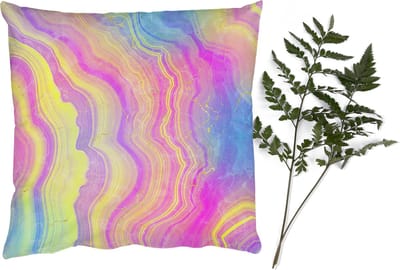 Sierkussens - Kussentjes Woonkamer - 40x40 cm - Agaat - Regenboog - Neon - Edelstenen