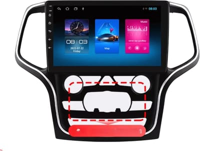 Autoradio met bluetooth - Carplay - Voor Jeep Grand Cherokee WK2 (2014-2022) - Geschikt voor Apple en Android - Stereo - Navigatie - Navigatiesysteem auto - 1GB 16GB
