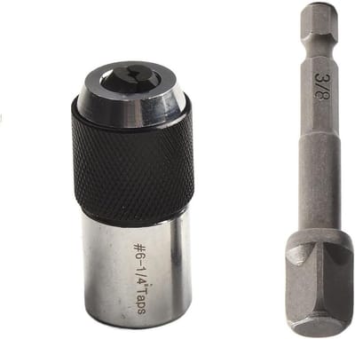 Schroefdraadgereedschap Set - Tappen en Uitdraaiers - Metaalbewerking - 3/8 Inch Aansluiting - 2 of 3 Delig - Zwart Zilver