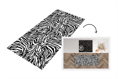 Keukenloper - Loper keuken - Patroon - Zebra - Vacht - 120x50 cm - Keukenloper vinyl