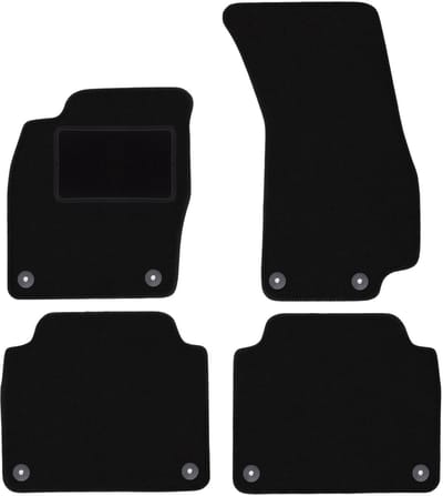 Zwarte velours vloermatten voor: Audi A8 D5 4N sedan (2017-)