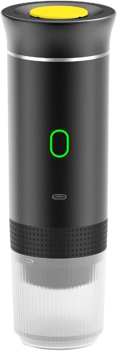 Draagbaar elektrisch koffiezetapparaat, reiskoffiezetapparaat, oplaadbaar brouwapparaat, compact en lichtgewicht, stevig en gemakkelijk schoon te maken, 24,55 x 8,35 cm/9,67 x 3,29 inch voor,