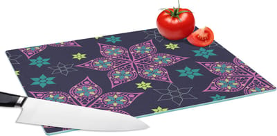 Glazen Snijplank - 39x28 - Sterren - Regenboog - Luxe - Winter - Patroon - Snijplanken Glas
