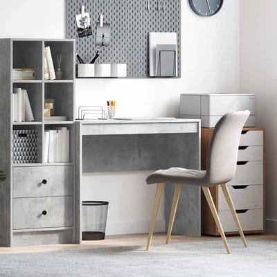 vidaXL - Bureau - Beton - Grijs - 90 - x - 40 - x - 76 - cm