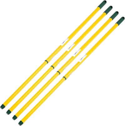 3 stuks telescopische bezemsteel met draad 80-130 cm geelgroene metalen steel voor bezem Duitse draad universele steelstang vervangingssteel telescopische steel reserveonderdeel steel vervanging telescopische steel