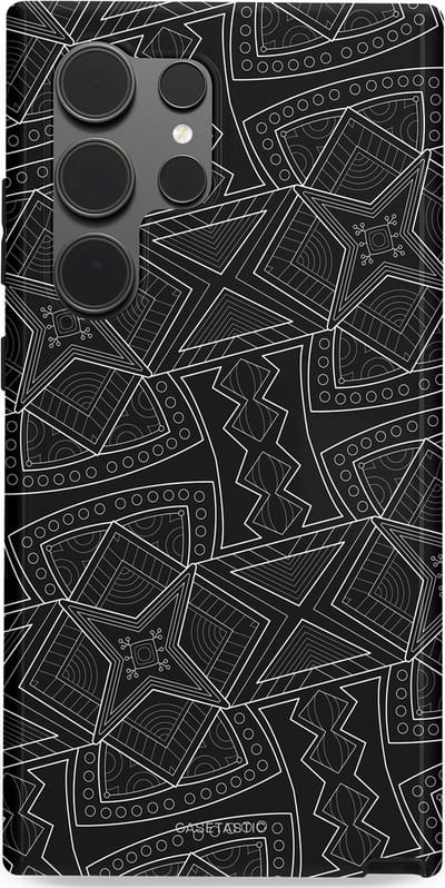 Casetastic Hoesje Geschikt voor Samsung S24 Ultra - Stijlvolle Beschermende Duo-layer Case - Afrikaanse kunst