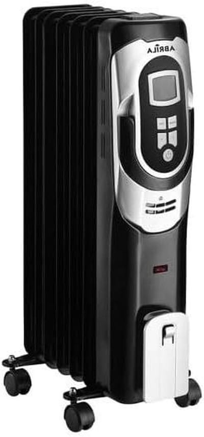 Olie Radiator - Elektrische Verwarmer - Comfortabele Warmte - Drie Vermogensniveaus - 1500 Watt - Zwart