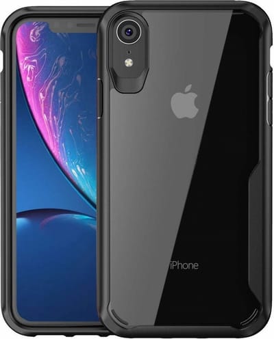 ShieldCase Anti Shock case geschikt voor Apple iPhone Xr - hoesje - Doorzichtig hoesje met verstevigde zwarte randen - Optimale bescherming - Transparant / Zwart
