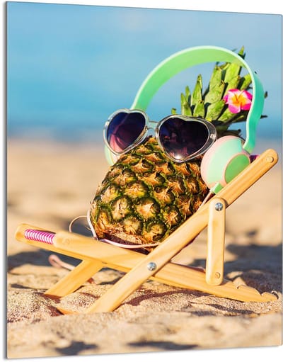 TMK ArtDeko Serie - Glazen Snijplank - 40x52 cm - Ananas - Veilig en Hygiënisch