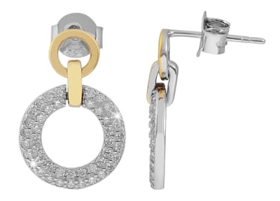 AKZENT Akzent dames oorbel "Leandra" van 925 Sterlingzilver, gerhodineerd, duurzaam