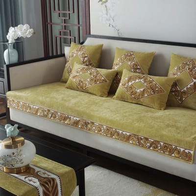 Chinese stijl Chenille bankhoes antislip universeel voor alle seizoenen bankhoezen woonkamermeubilair luxe effen bankhoes 70x70cm 1pcs