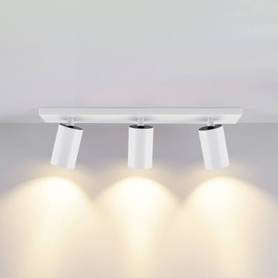 Deko-Light CAN TILT plafondspot, wit, 48 x 9 cm, 3-lamps, metaal GU10