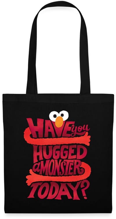 Sesamstraat Elmo Citaat Hugged A Monster Tas Van Stof Schoudertas