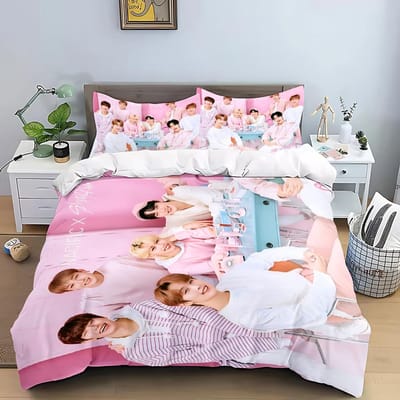 KPOP Dekbedovertrek Kussensloop S-Stray-K-Kids Beddengoed Set Volwassene Jongen Meisje Slaapkamer Decoratie Kindercadeau Enkel Dubbel Grote Maat 150*200cm 3pcs