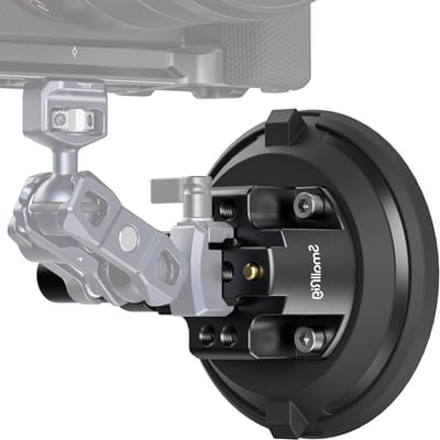4-inch Camera Houder met Zuignap voor Camera's en Smartphones, Ideaal voor Auto en Gladde Oppervlakken, Maximaal 2kg Belastbaar tot 80km/h