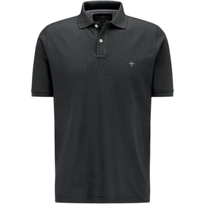 Fynch-Hatton Polo Uni Cotton Zwart / male