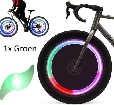 Spaakverlichting I Fietslicht Wiel I Fietswielverlichting I Fietslamp Wiel I LED Fietsverlichting I Groen I 1 Stuk