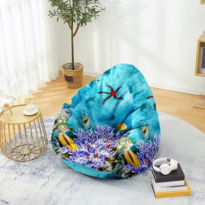 Grote Zitzakstoel zonder Vulling - Comfortabele Loungestoel voor Volwassenen en Kinderen - Duurzaam Polyester