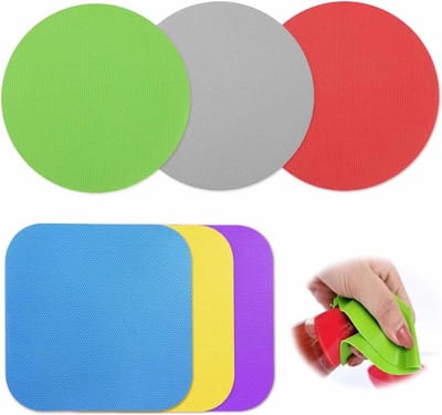 Jar Opener Gripper Pad voor het openen van potten - 6stuks - Blikopener - Rubberen grijpers - Ouderen - Zwakke handen - potten opener - Blikopener - Rubberen Potopeners - Dopopener- Pottenopener - Keukenonderzetters - Keuken Hulp