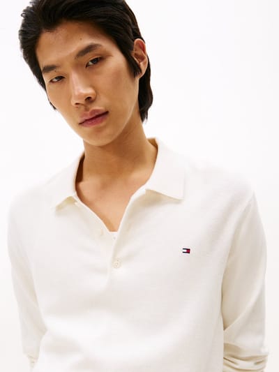 Tommy Hilfiger trui katoen normale fit effen beige